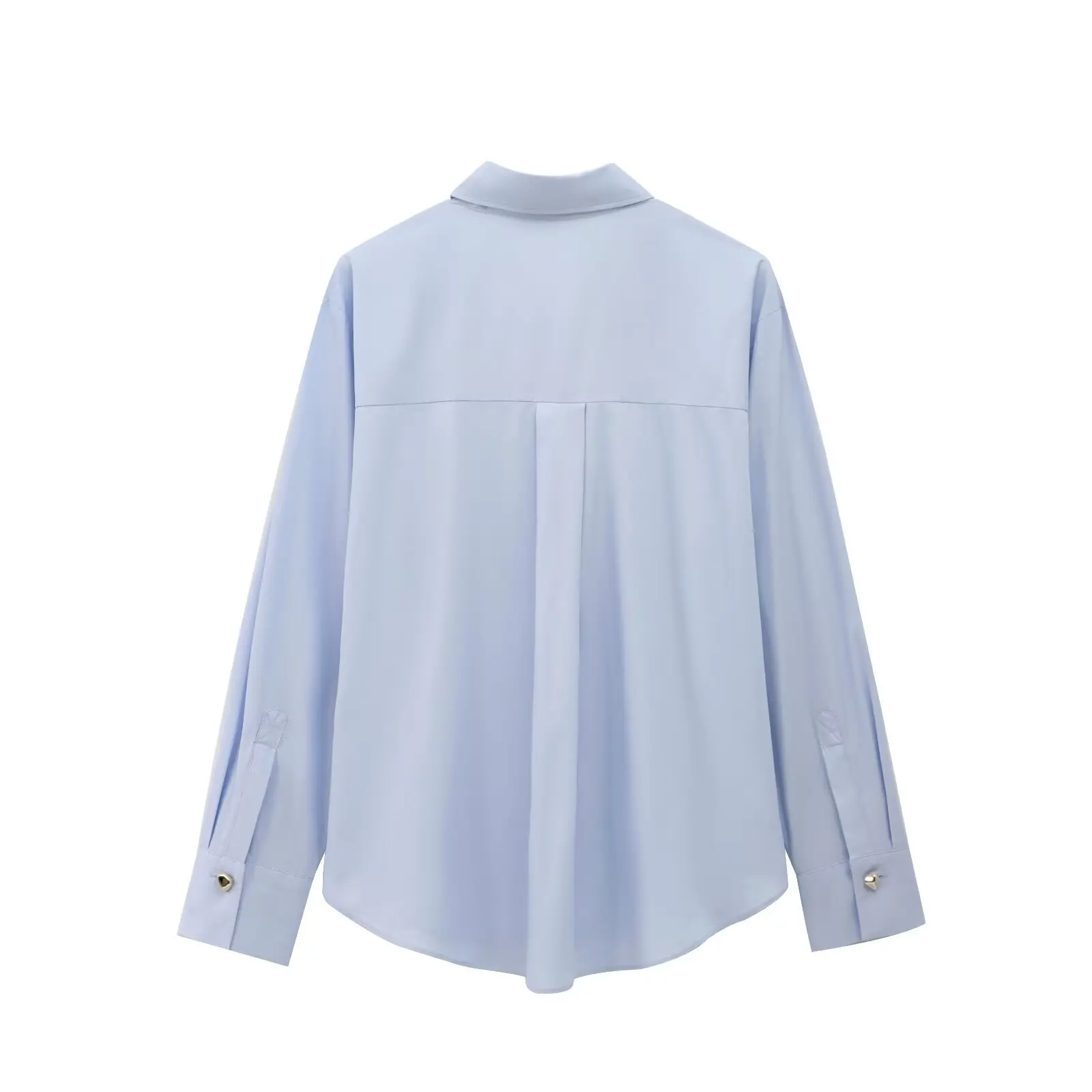 Solid color shirt wholesale 2025 spring and summer Europe and America gold button lapel long sleeve loose top design sense
Solid color shirt wholesale 2025 spring and summer Europe and America gold button lapel long sleeve loose top design sense
