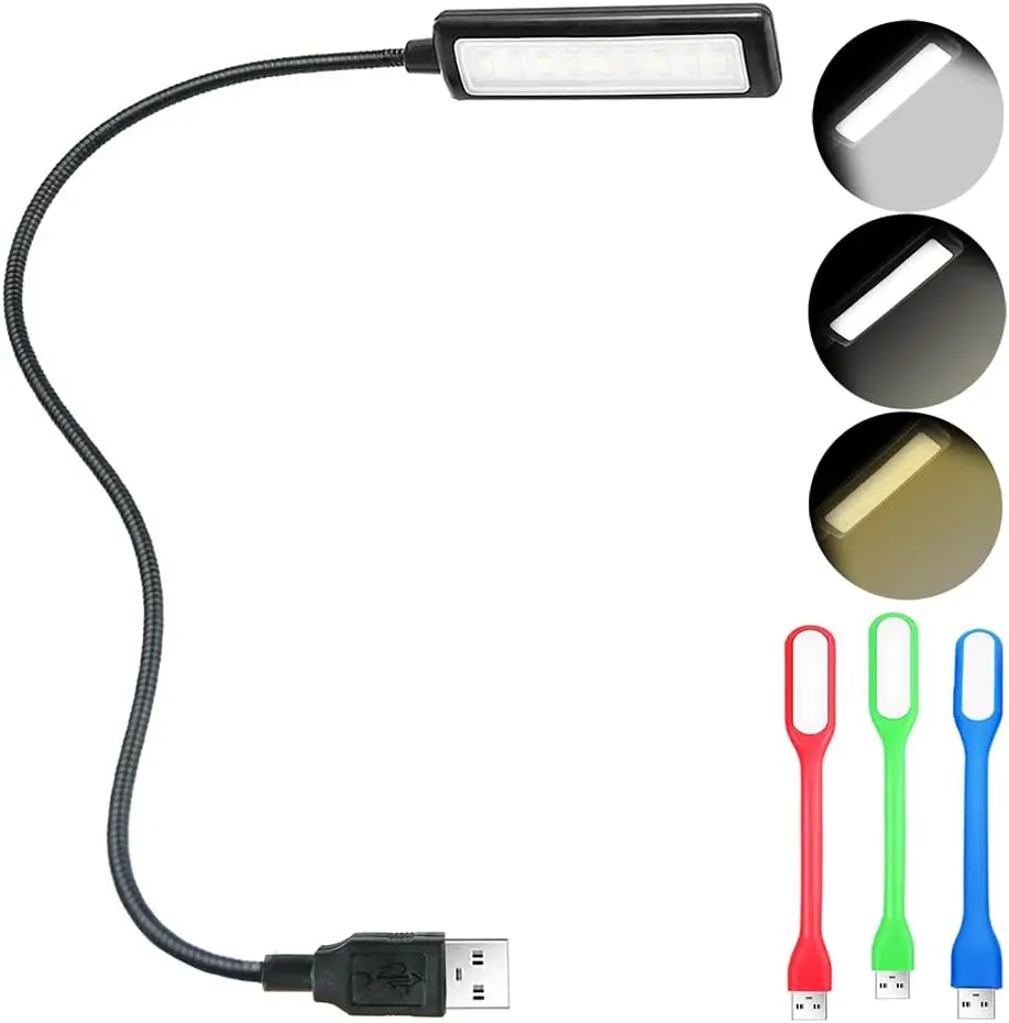 USB Reading Light with Gooseneck, 3 Colors 3 Brightness, 9 Modes LED Lamp for Laptop Keyboard Book
USB Reading Light with Gooseneck, 3 Colors 3 Brightness, 9 Modes LED Lamp for Laptop Keyboard Book