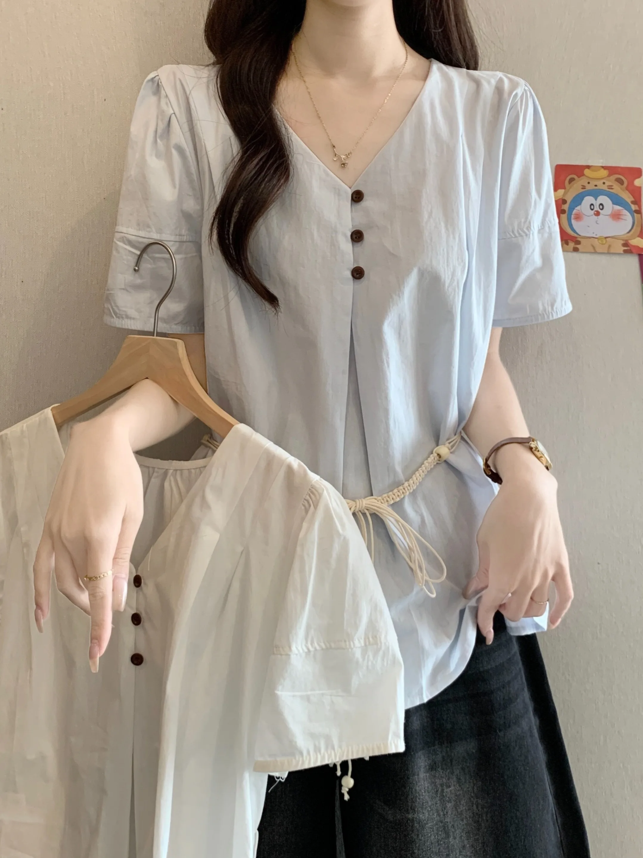 plus Size Loose Shoulder Slimming Unique Shirt Summer 2026 Fat MM Waist Cinching Belly Covering Beautiful Anti-Aging Top
plus Size Loose Shoulder Slimming Unique Shirt Summer 2026 Fat MM Waist Cinching Belly Covering Beautiful Anti-Aging Top