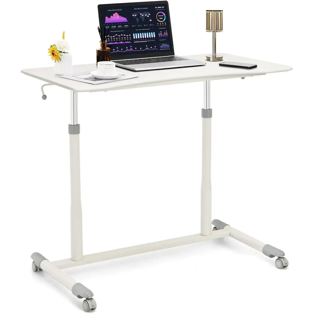Ergonomic Compact Pneumatic Standing Desk with Lockable Casters for Laptop/Tablet Use at Home or Office (White)
Ergonomic Compact Pneumatic Standing Desk with Lockable Casters for Laptop/Tablet Use at Home or Office (White)