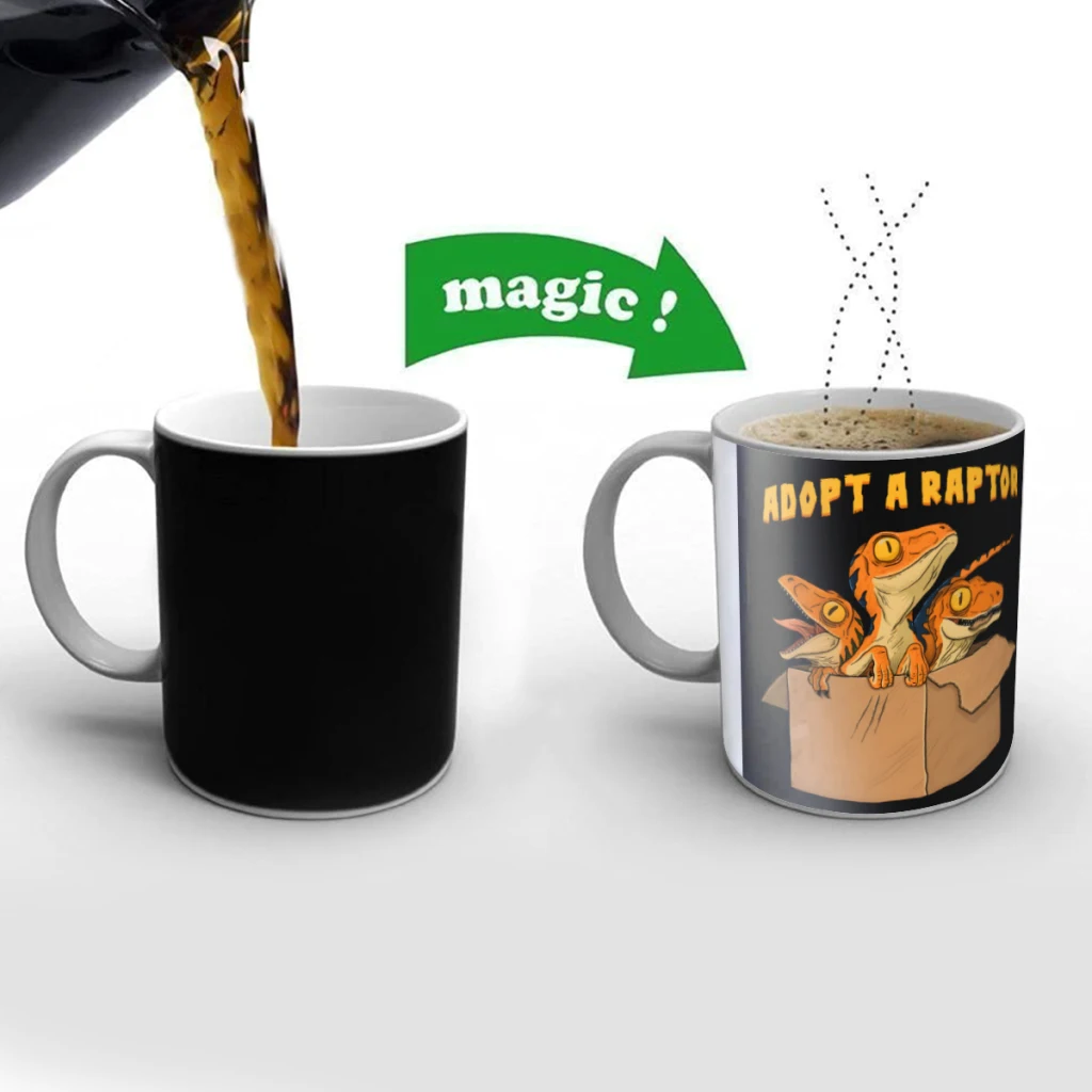 Adopt a Raptor Creativity Change Color Chang mug Ceramic mug Hot Coffee Cup Breakfast Cup Mug Friend Gift
Adopt a Raptor Creativity Change Color Chang mug Ceramic mug Hot Coffee Cup Breakfast Cup Mug Friend Gift