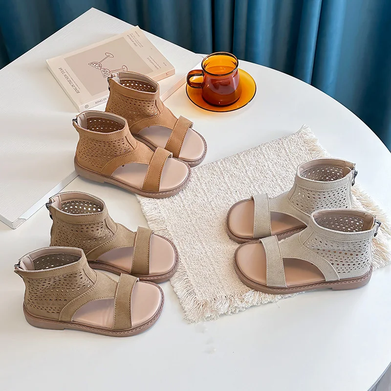 Girls Roman Sandals Summer Hollow Out Children Shoes Gladiator Boots Kids Footwear Casual Breathable Zipper Kids Casual Shoes
Girls Roman Sandals Summer Hollow Out Children Shoes Gladiator Boots Kids Footwear Casual Breathable Zipper Kids Casual Shoes