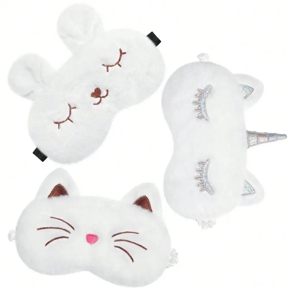 3Pcs Plush Sleep Eye Mask Soft Fluffy Eye Shade Cover Cute Cat Unicorn Rainbow Style Sleeping Blindfold
3Pcs Plush Sleep Eye Mask Soft Fluffy Eye Shade Cover Cute Cat Unicorn Rainbow Style Sleeping Blindfold
