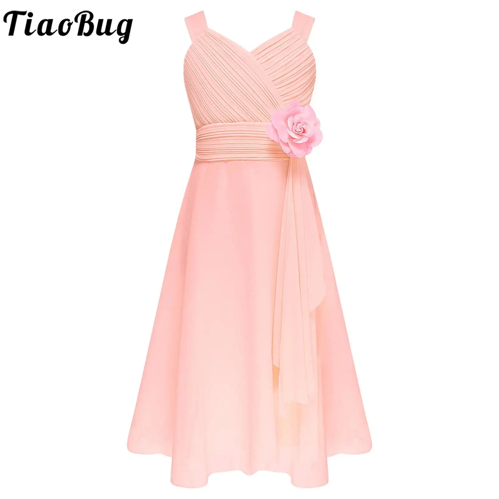 Kids Girls Elegant Party Princess Dress Sleeveless Ruched Bodice Ruffle Chiffon Maxi Dress Birthday Wedding Evening Prom Gown
Kids Girls Elegant Party Princess Dress Sleeveless Ruched Bodice Ruffle Chiffon Maxi Dress Birthday Wedding Evening Prom Gown