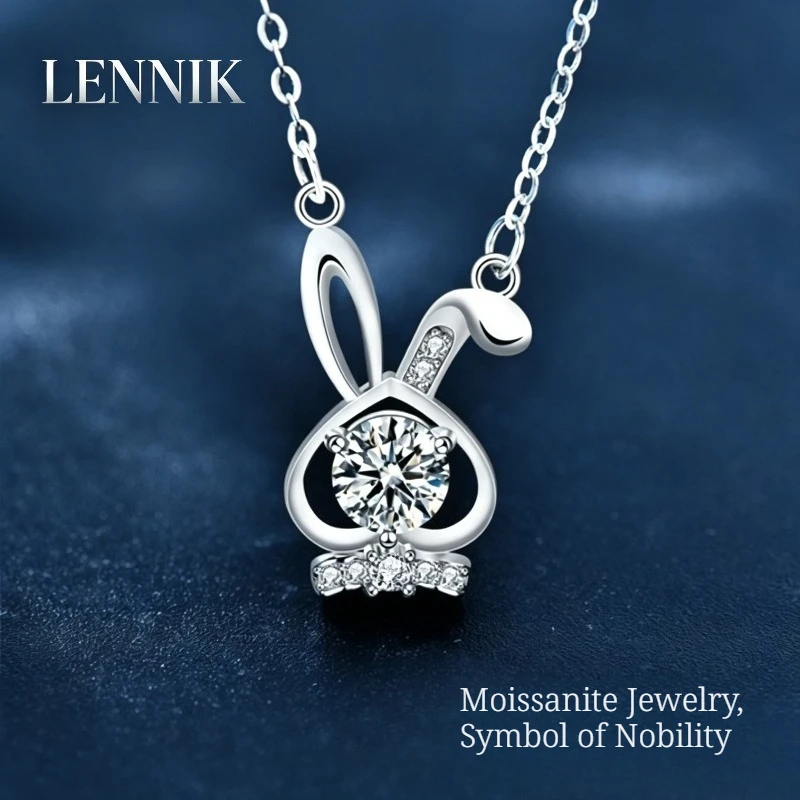 LENNIK Moissanite Rabbit 925 Sterling Silver Necklace Girls Ins Niche Clavicle Neck Chain Pendant Ornament
LENNIK Moissanite Rabbit 925 Sterling Silver Necklace Girls Ins Niche Clavicle Neck Chain Pendant Ornament