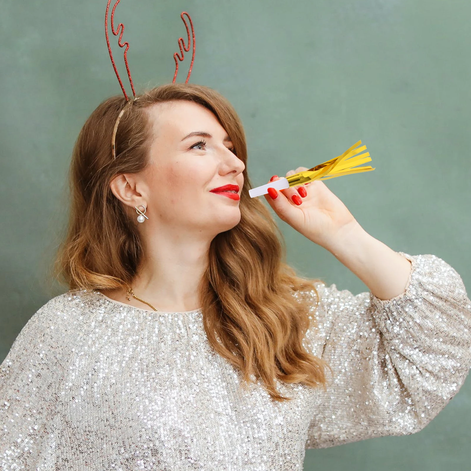 24pcs Whistle Party Noise Maker 6.3X3.15X0.59Inch Glitter Fringed Blowouts Mixed Colors Christmas Birthday Wedding Party
24pcs Whistle Party Noise Maker 6.3X3.15X0.59Inch Glitter Fringed Blowouts Mixed Colors Christmas Birthday Wedding Party