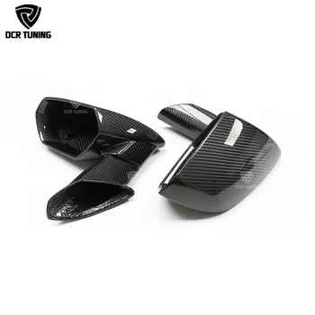 Full Dry Carbon Fiber Side Mirror Covers Replace For Lamborghini Huracan LP580 LP600 LP610 LP620 Mirror Caps 2015-2022