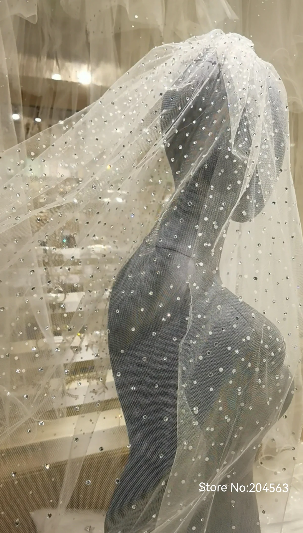 Stunning Crystals Wedding Veil One Layer Cathedral Bridal Veil With Steel Comb Wedding Accessories MM
Stunning Crystals Wedding Veil One Layer Cathedral Bridal Veil With Steel Comb Wedding Accessories MM