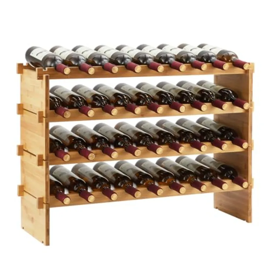 GarveeHome 36 Bottle Stackable Wine Rack 4-Tier Solid Wood Storage Freestanding Floor and Countertop Perfect for Kitchen Bar an
GarveeHome 36 Bottle Stackable Wine Rack 4-Tier Solid Wood Storage Freestanding Floor and Countertop Perfect for Kitchen Bar an
