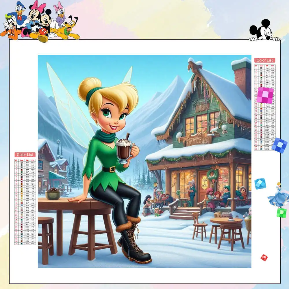 Наборы алмазной живописи Диснея Тинкер Белл Зимняя сцена Мультфильм Драгоценный камень Искусство 5D Полная круглая Алмазная вышивка Картина
Наборы алмазной живописи Диснея Тинкер Белл Зимняя сцена Мультфильм Драгоценный камень Искусство 5D Полная круглая Алмазная вышивка Картина