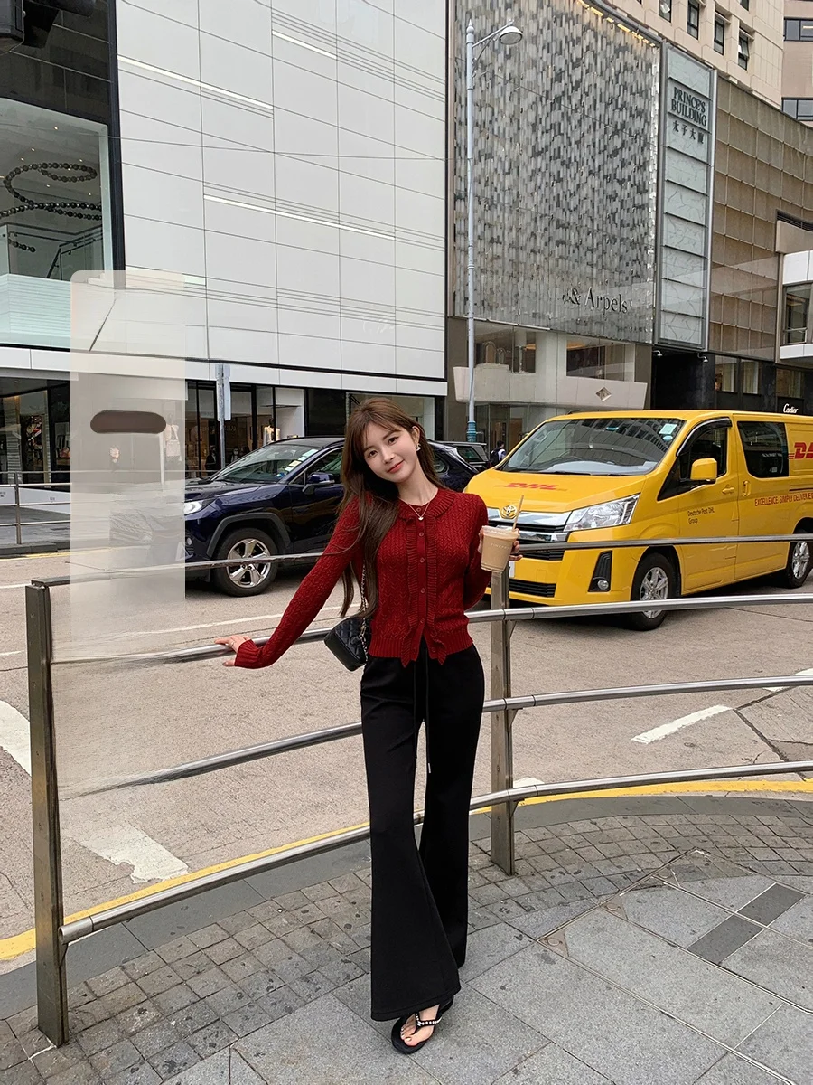 High Waist Bell Bot Pants Women's Modal Cotton Casual Retro Design Slimming Versatile Bla Pants IBELL ZHANG Brand
High Waist Bell Bot Pants Women's Modal Cotton Casual Retro Design Slimming Versatile Bla Pants IBELL ZHANG Brand