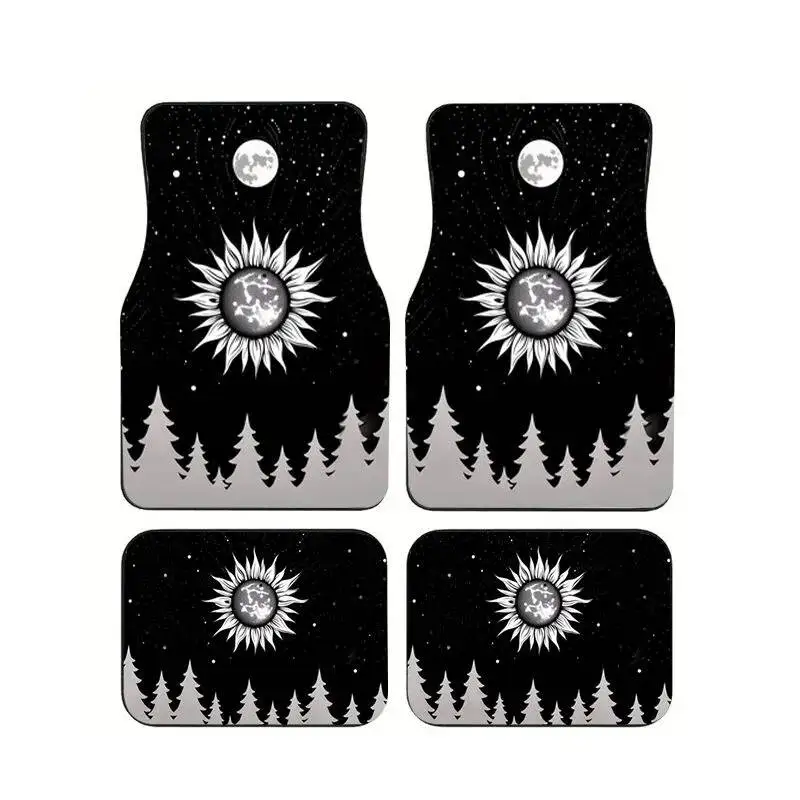 4Pcs Black Car Floor Mats Sun Moon Forest Design Anti-Slip Waterproof Mystical Night Sky Foot Liners Auto Interior Accessories f
4Pcs Black Car Floor Mats Sun Moon Forest Design Anti-Slip Waterproof Mystical Night Sky Foot Liners Auto Interior Accessories f
