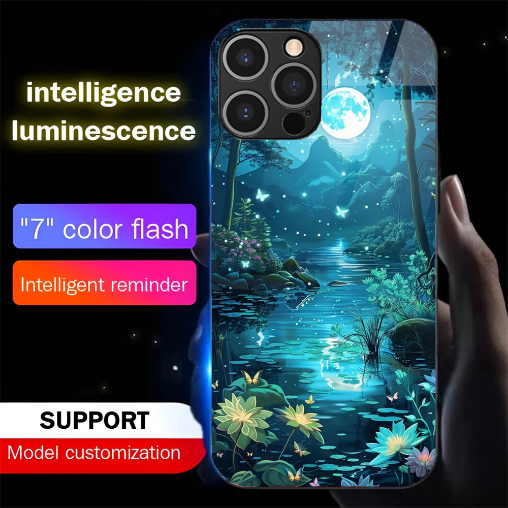 Pretty Dreamy Forest LED Music Flash Phone Back Cover Glowing Glass Case For iPhone 16 E 15 14 13 12 11 Pro Max X XS XR Plus SE
Pretty Dreamy Forest LED Music Flash Phone Back Cover Glowing Glass Case For iPhone 16 E 15 14 13 12 11 Pro Max X XS XR Plus SE