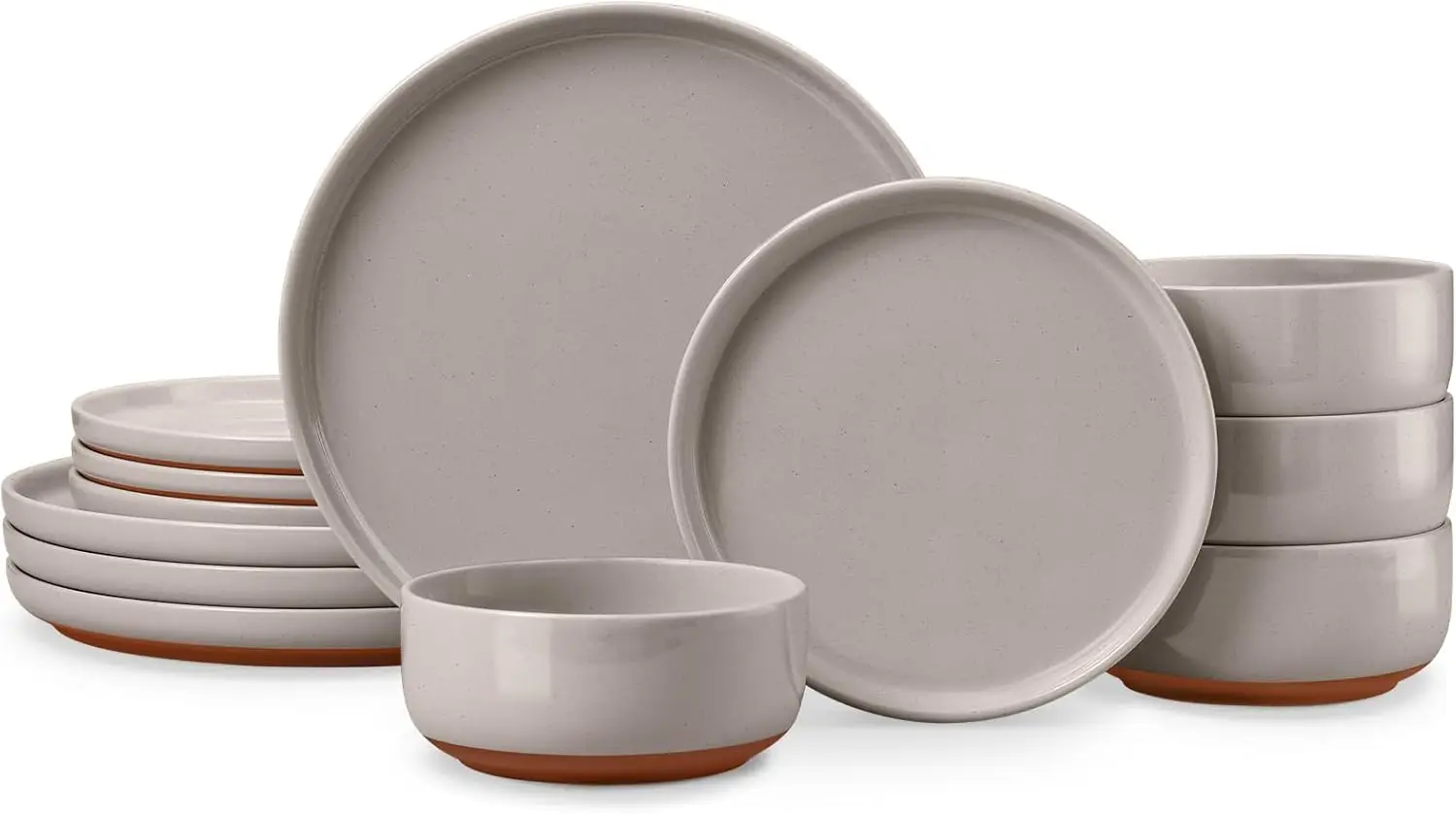 12-Piece Ceramic Dinnerware Sets, Plates and Bowls Sets for 4, Stoneware Dishware Dishes Set with Terracotta Base, Chip
12-Piece Ceramic Dinnerware Sets, Plates and Bowls Sets for 4, Stoneware Dishware Dishes Set with Terracotta Base, Chip