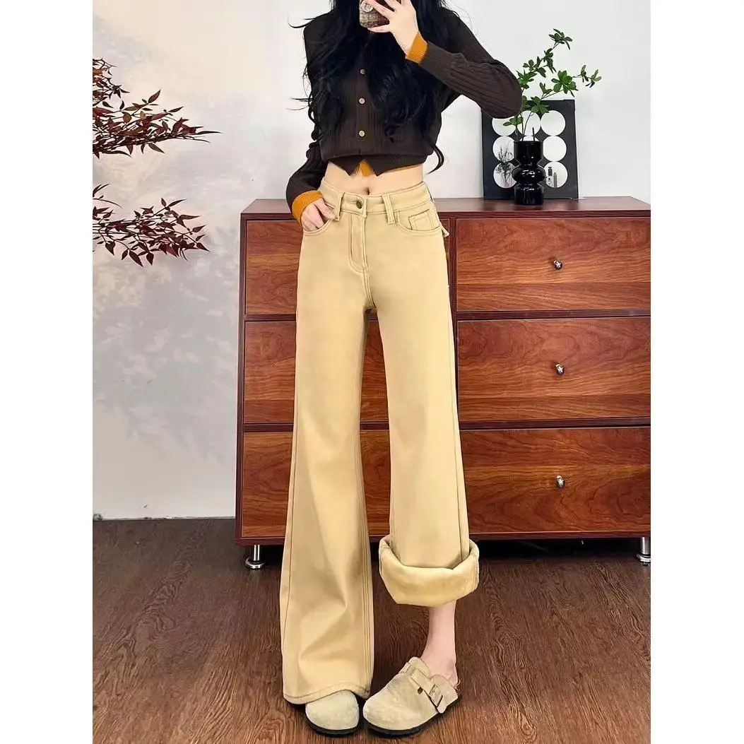 Khaki Loose Straight Leg Jeans Women's Autumn Winter New Style mid Low Waist Wide Leg Pants Casual Comfortable Cotton Blend
Khaki Loose Straight Leg Jeans Women's Autumn Winter New Style mid Low Waist Wide Leg Pants Casual Comfortable Cotton Blend