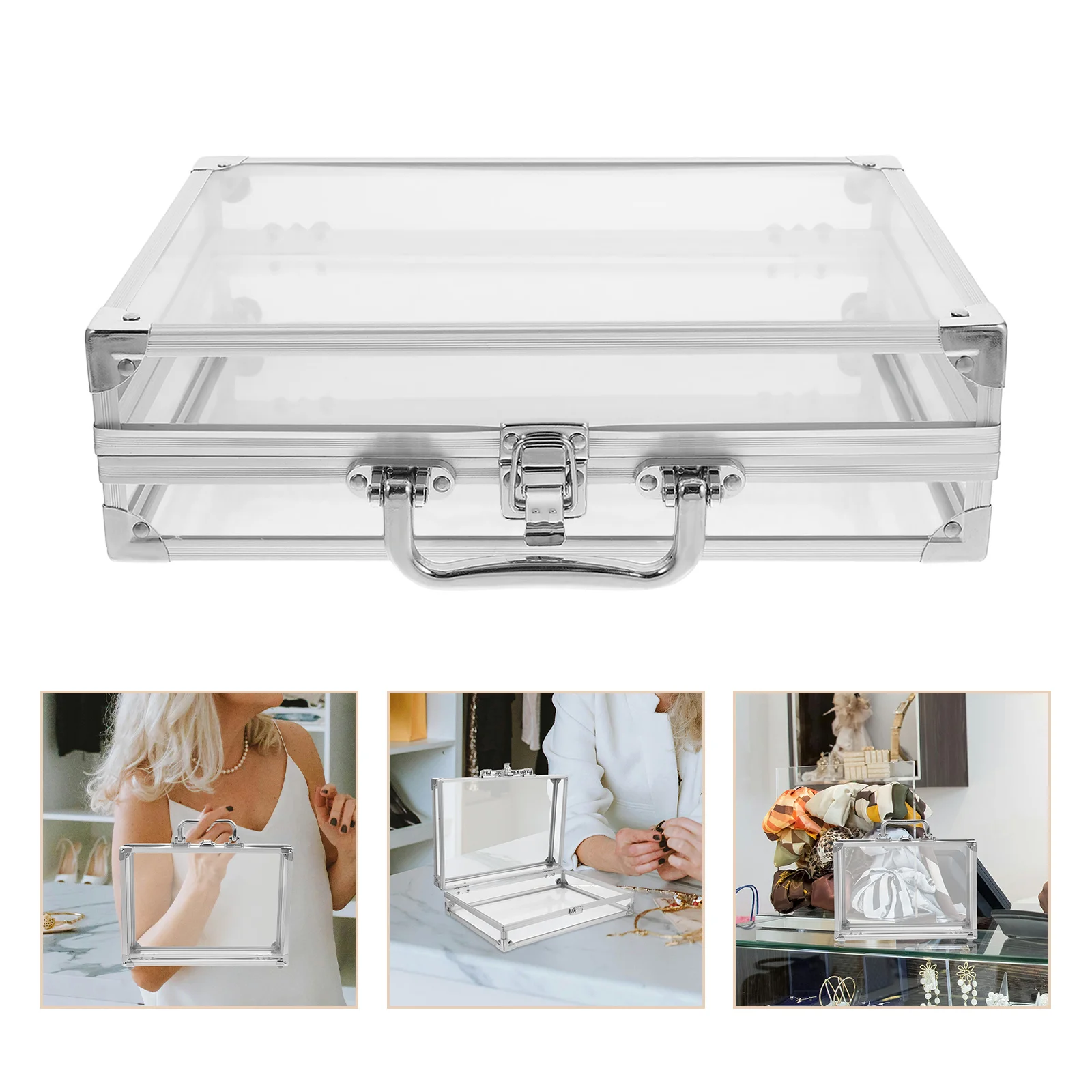 Aluminum Alloy Makeup Case Large Capacity Transparent Jewelry Display Box For Cosmetics Organizers Tool Storage Suitcase
Aluminum Alloy Makeup Case Large Capacity Transparent Jewelry Display Box For Cosmetics Organizers Tool Storage Suitcase