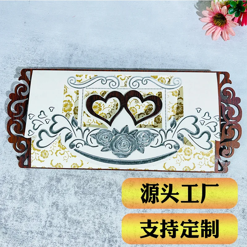 Customized.-Border High-Grade Bronzing Greeting Card Laser Hollow Wedding Invitation Card European-Style Wooden B
Customized.-Border High-Grade Bronzing Greeting Card Laser Hollow Wedding Invitation Card European-Style Wooden B