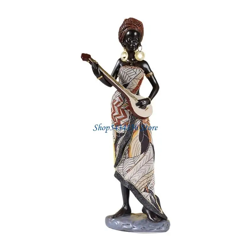 H7ED African Woman Statue Retro Exotic Tribal Lady Desktop Ornament Resins Sculpture
H7ED African Woman Statue Retro Exotic Tribal Lady Desktop Ornament Resins Sculpture