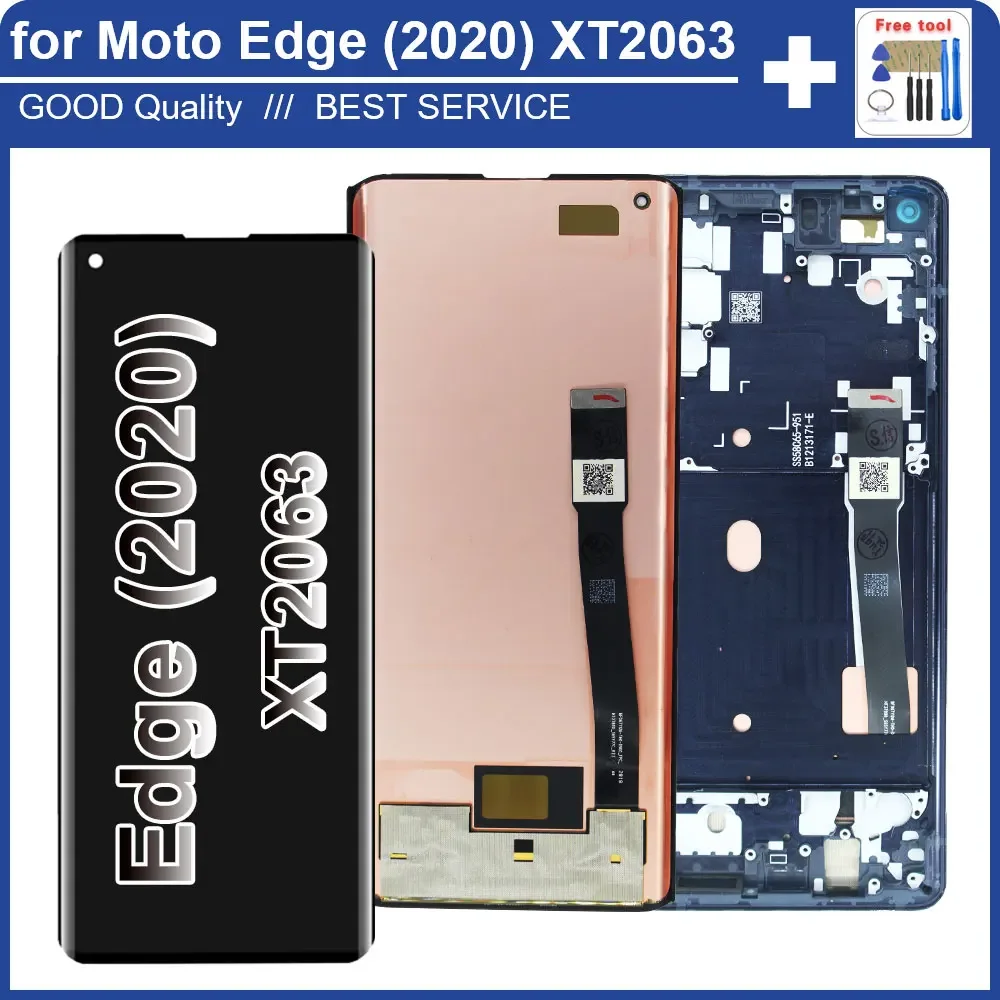 New AMOLED LCD for Motorola Edge 2020 XT2063 LCD Display Touch Screen Digitizer Replacement for Moto Edge 2020 LCD With Frame
New AMOLED LCD for Motorola Edge 2020 XT2063 LCD Display Touch Screen Digitizer Replacement for Moto Edge 2020 LCD With Frame