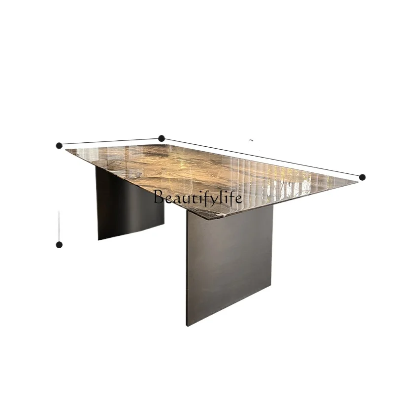 Natural Marble Dining Table High-End Italian Minimalist Light Luxury 6-Person Dining Table
Natural Marble Dining Table High-End Italian Minimalist Light Luxury 6-Person Dining Table
