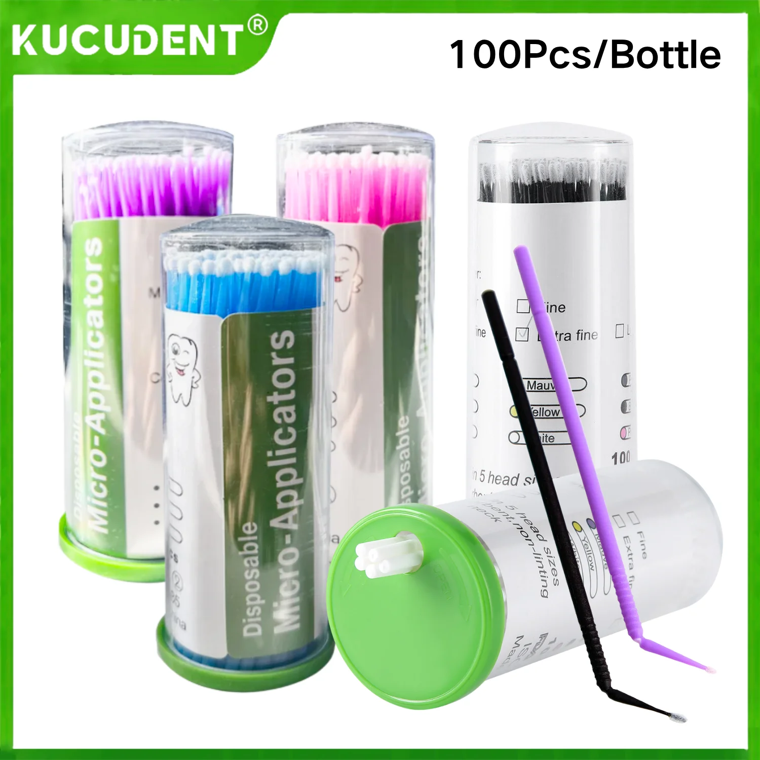 100 шт./бутылка, одноразовые зубные кисти-аппликаторы-гибкая пластиковая палочка для стоматологических материалов, инструмент для удлинения
100 шт./бутылка, одноразовые зубные кисти-аппликаторы-гибкая пластиковая палочка для стоматологических материалов, инструмент для удлинения