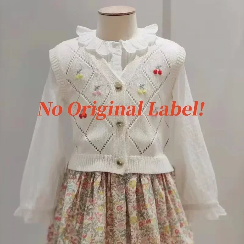 In Stock! 2024 Autumn/Winter New BP Embroidered Vest, Girls' Cherry Knitted Vest, Kids Sweater
In Stock! 2024 Autumn/Winter New BP Embroidered Vest, Girls' Cherry Knitted Vest, Kids Sweater