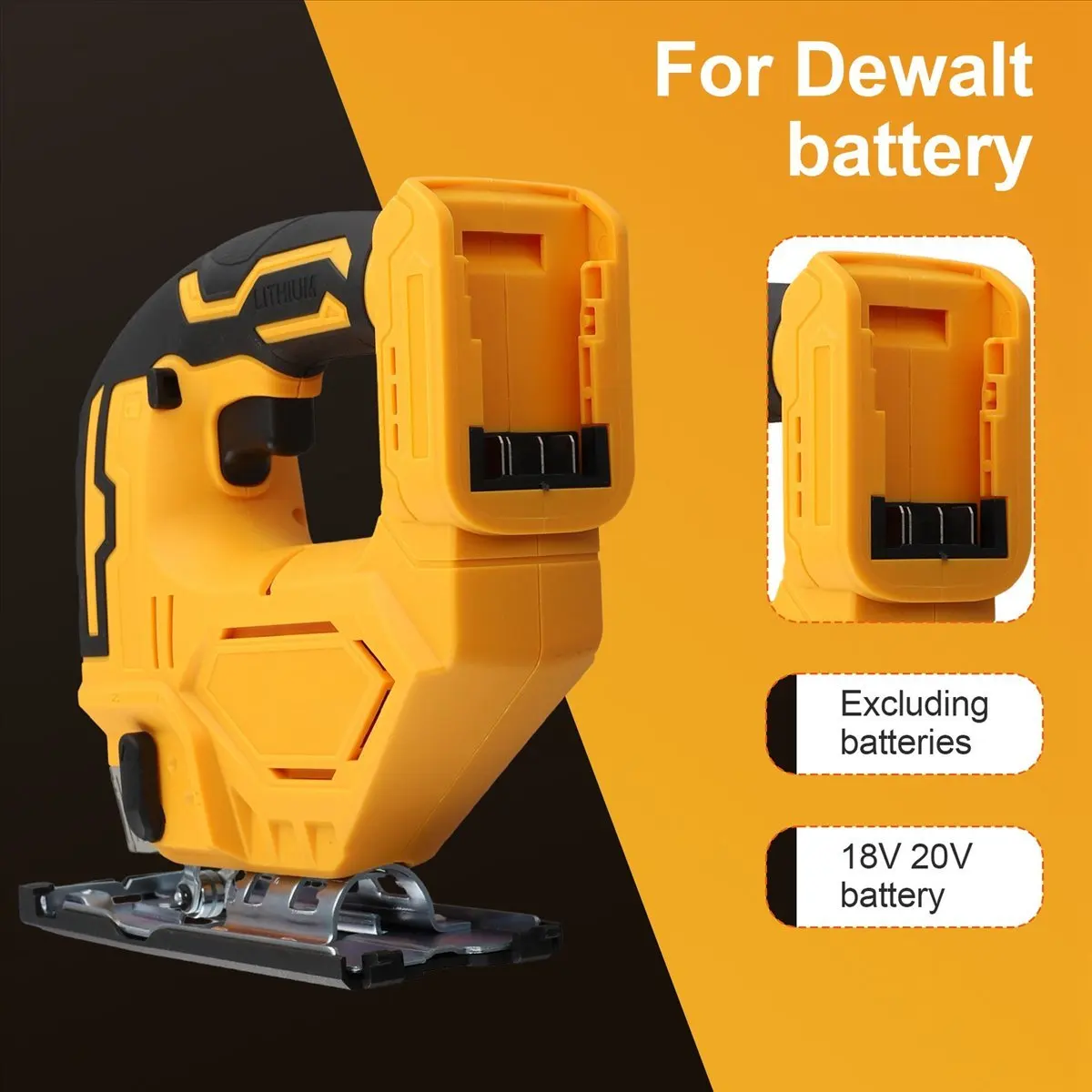 Reliable- Cordless Jig Saw Electric Jigsaw 3 Gears Portable Multi-Function Woodworking Power Tools for Dewalt 18V 20V Battery
Reliable- Cordless Jig Saw Electric Jigsaw 3 Gears Portable Multi-Function Woodworking Power Tools for Dewalt 18V 20V Battery