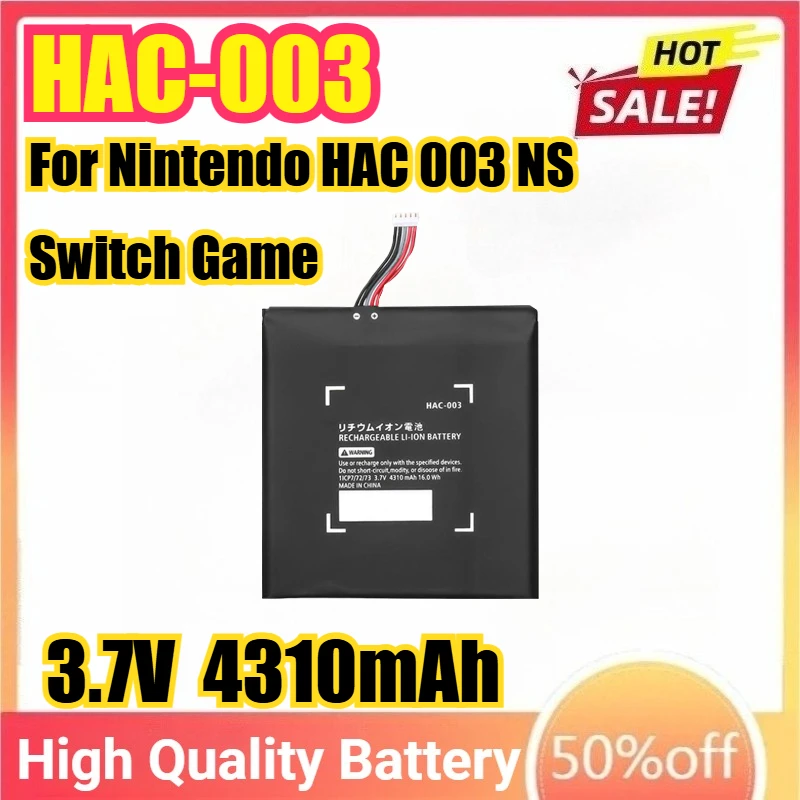 New 3.7V 4310mAh HAC-003 HAC003 Rechargeable Battery For Nintendo HAC 003 NS Switch Game Console HAC-001 Batteries
New 3.7V 4310mAh HAC-003 HAC003 Rechargeable Battery For Nintendo HAC 003 NS Switch Game Console HAC-001 Batteries