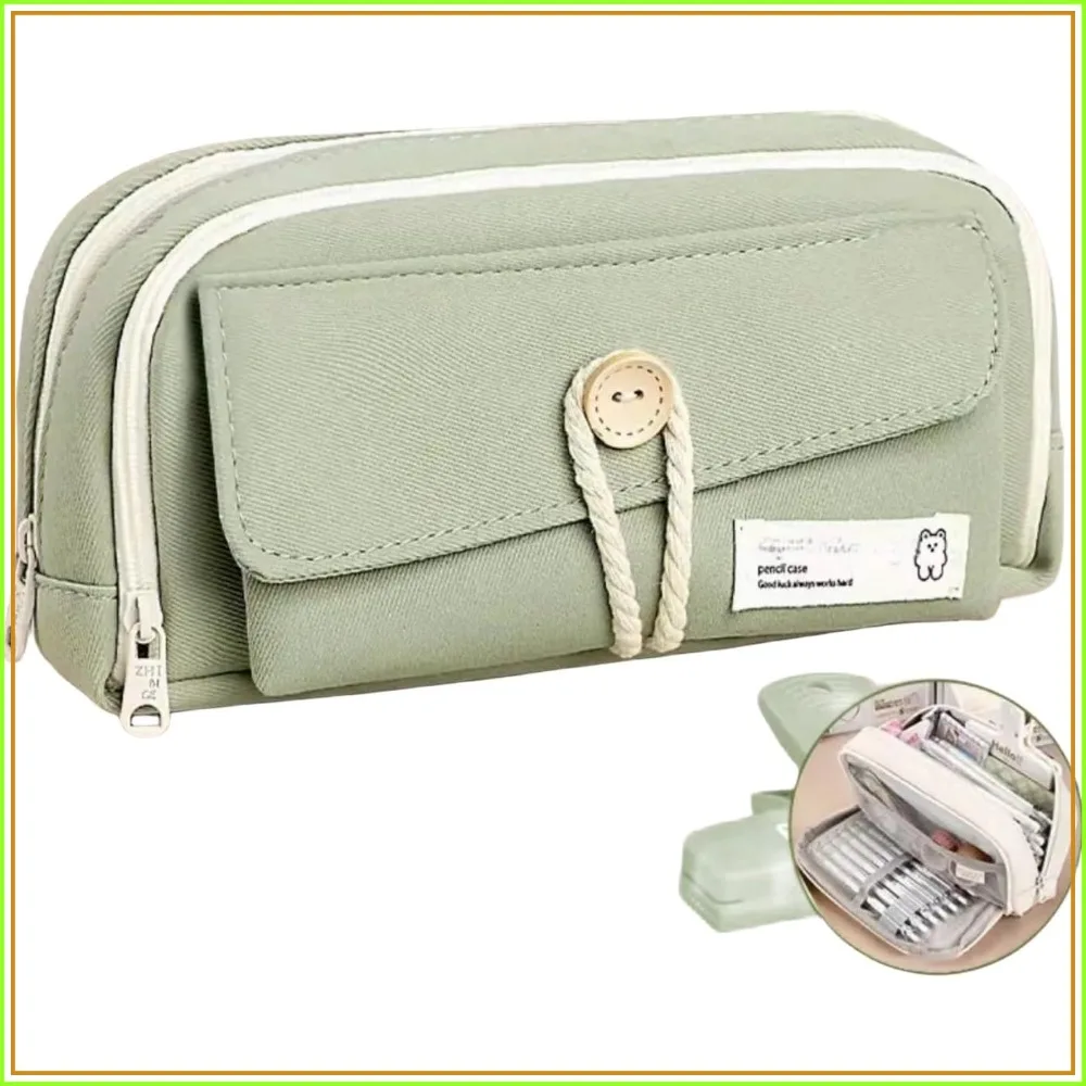 Large Capacity Cotton Rope Pencil Holder, Multi-layered Pen Case Organizer with Zipper, Durable Eco-friendly Pouch
Large Capacity Cotton Rope Pencil Holder, Multi-layered Pen Case Organizer with Zipper, Durable Eco-friendly Pouch
