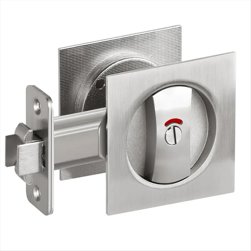 Pocket Door Lock with Indicator Light, Silver Privacy Square Pocket Latch, Barn Door Lock Pocket Door Hardware
Pocket Door Lock with Indicator Light, Silver Privacy Square Pocket Latch, Barn Door Lock Pocket Door Hardware