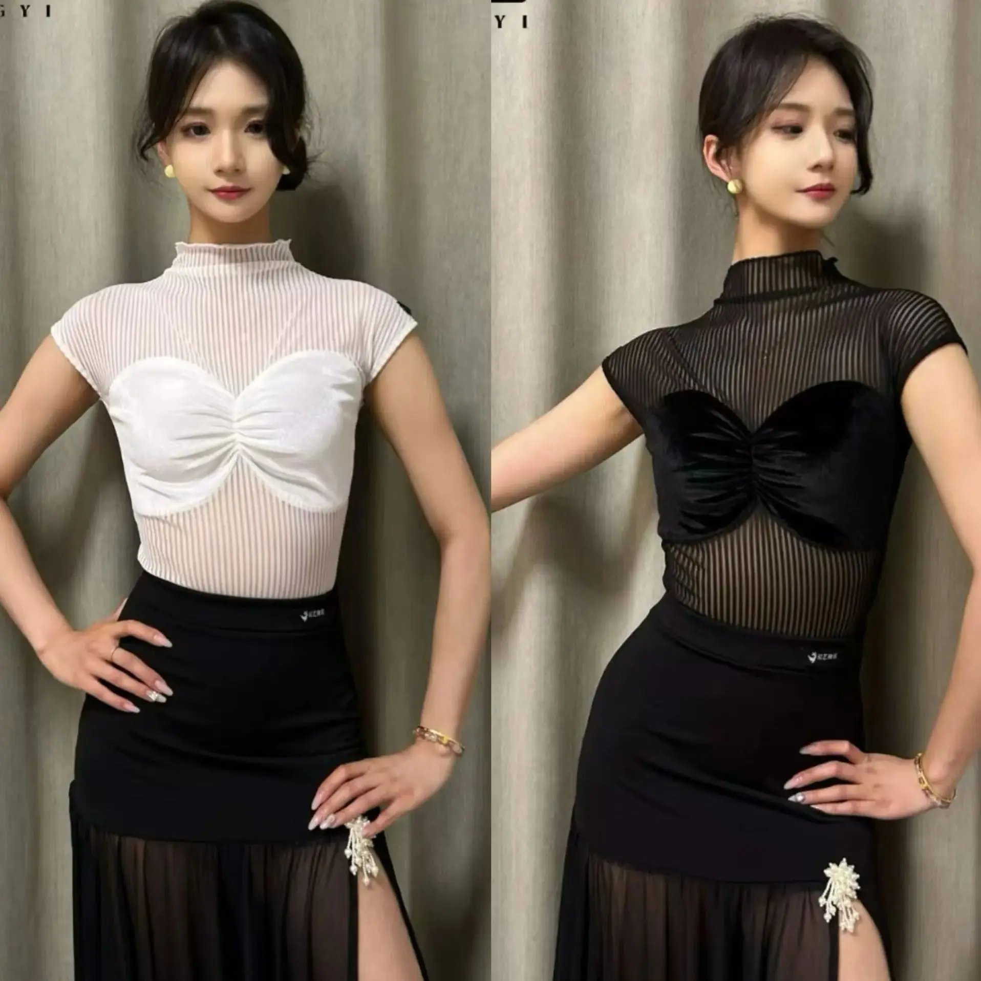 2025 New Sexy Women Latin Dance Tops Mesh High Neck Jumpsuit Practice Clothes Female Samba Chacha Latin Dance Wear Tops DN20607 
2025 New Sexy Women Latin Dance Tops Mesh High Neck Jumpsuit Practice Clothes Female Samba Chacha Latin Dance Wear Tops DN20607