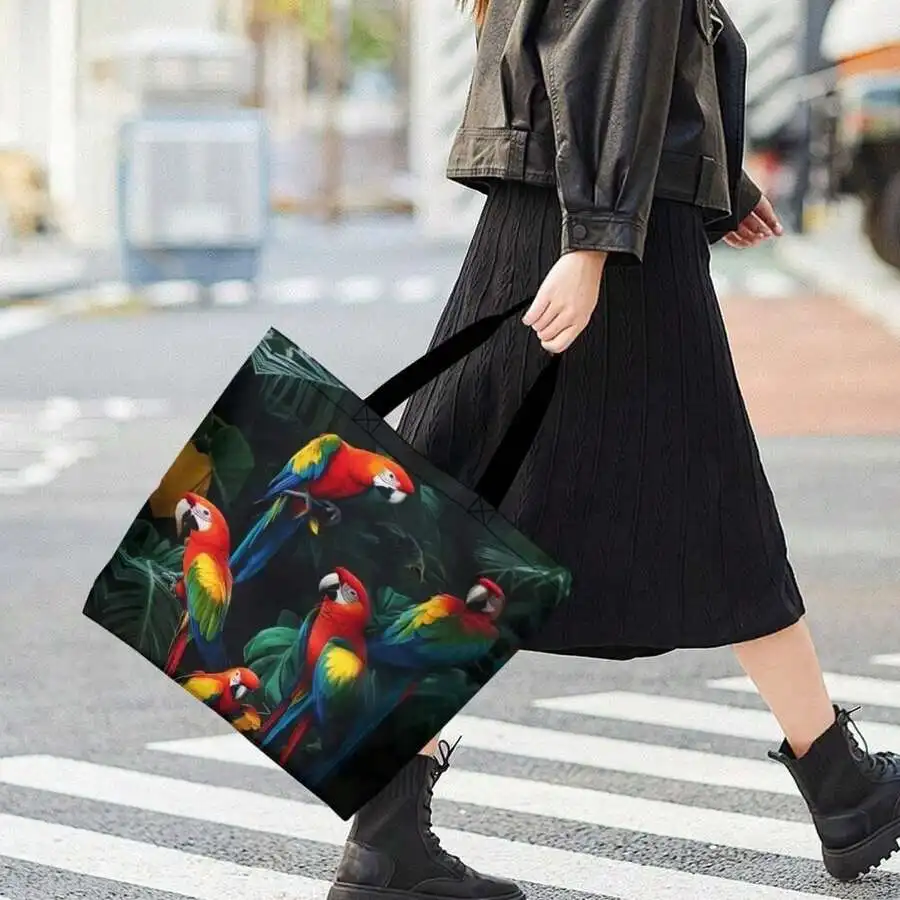 Tropical Parrot Print Casual Tote Bag For Women Vibrant Macaw Design Summer Beach Travel
Tropical Parrot Print Casual Tote Bag For Women Vibrant Macaw Design Summer Beach Travel