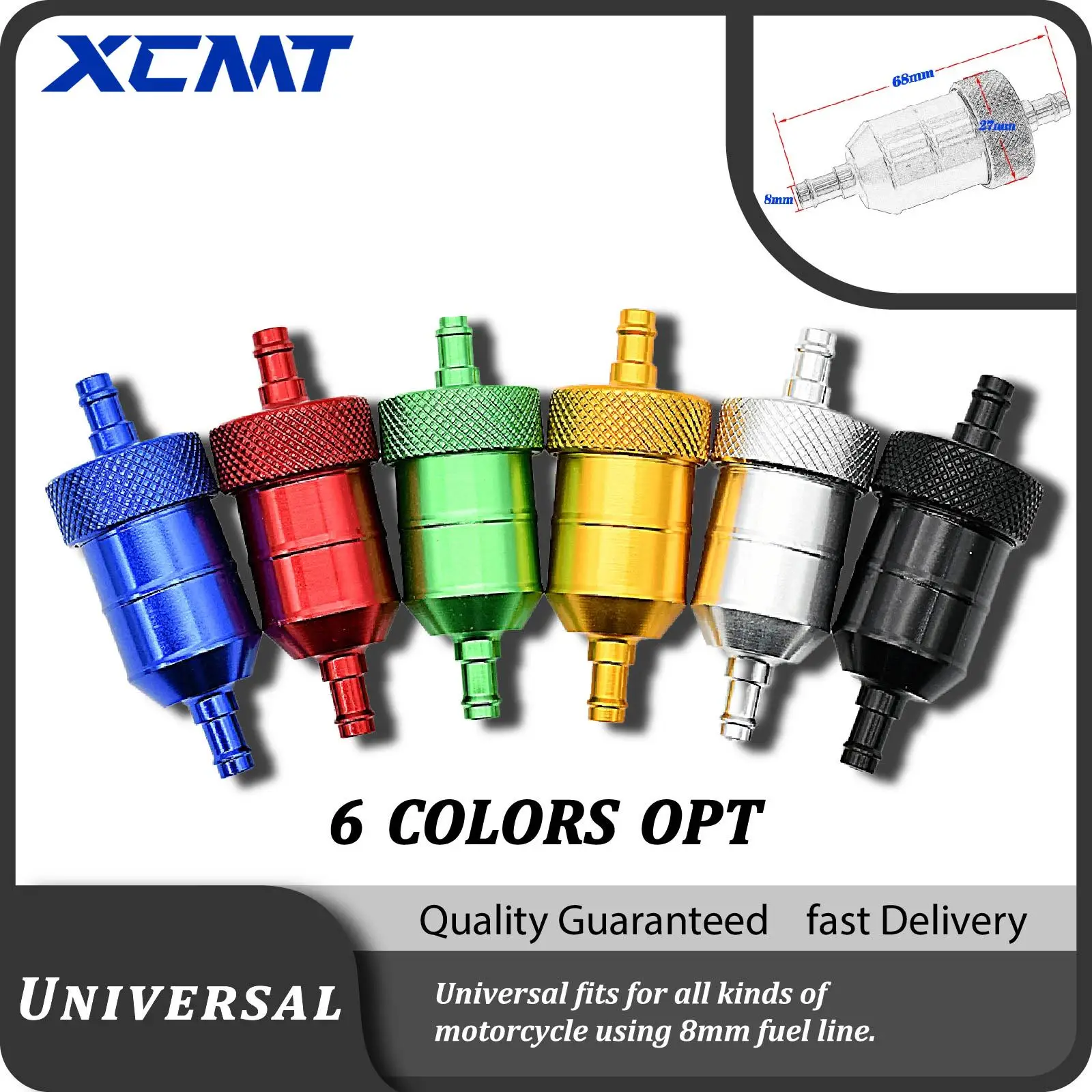 8mm CNC Aluminum Alloy Glass Motorcycle Gas Fuel Gasoline Oil Filter Moto Accessories For ATV Enduro Dirt Pit Bike MX Motocross
8mm CNC Aluminum Alloy Glass Motorcycle Gas Fuel Gasoline Oil Filter Moto Accessories For ATV Enduro Dirt Pit Bike MX Motocross