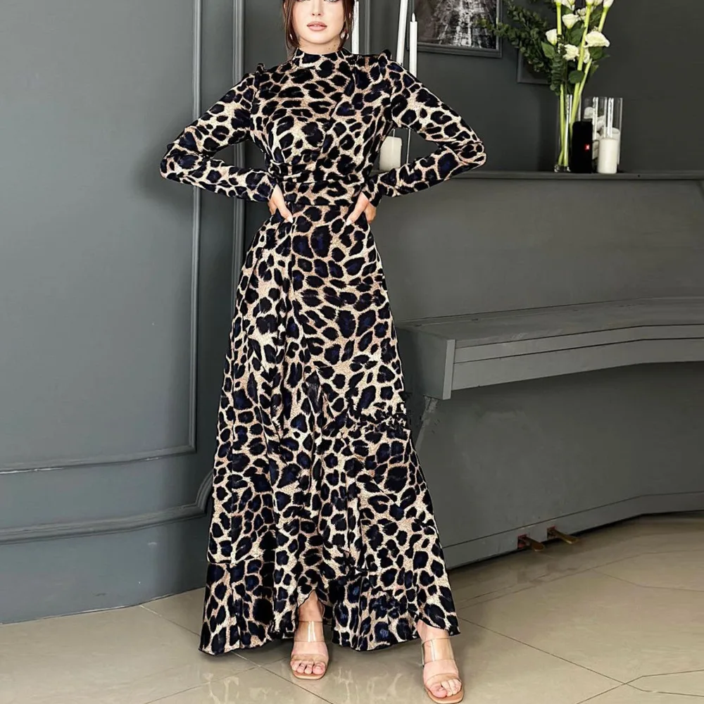 Women's Clothing 2024 New High-end Leopard Print Long Sleeved High Waisted Dress Daily Casual Dress For Muslim Fashion
Women's Clothing 2024 New High-end Leopard Print Long Sleeved High Waisted Dress Daily Casual Dress For Muslim Fashion