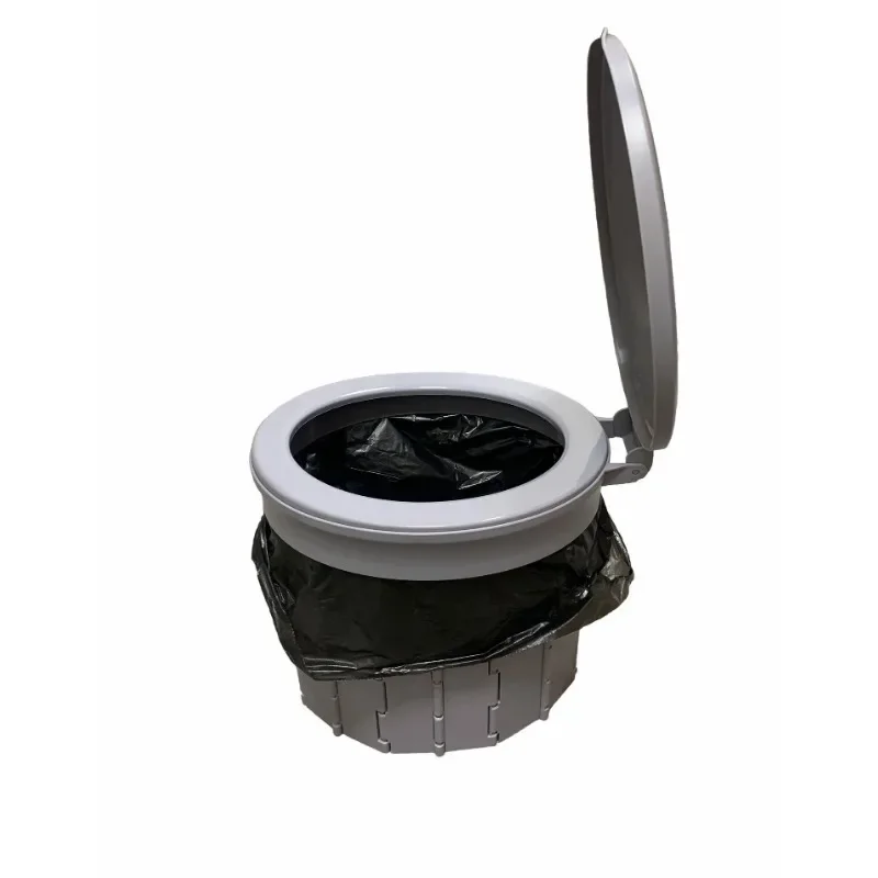 Camping portable folding toilet with lid
Camping portable folding toilet with lid