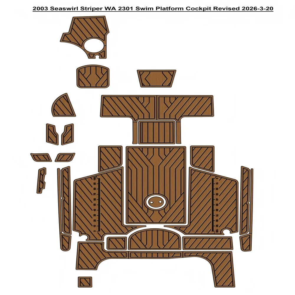 2005 Seaswirl Striper WA 2301 Swim Platform Cockpit Pad Boat EVA Foam Faux Teak Deck Floor Mat SeaDek Style Self Adhesive
2005 Seaswirl Striper WA 2301 Swim Platform Cockpit Pad Boat EVA Foam Faux Teak Deck Floor Mat SeaDek Style Self Adhesive
