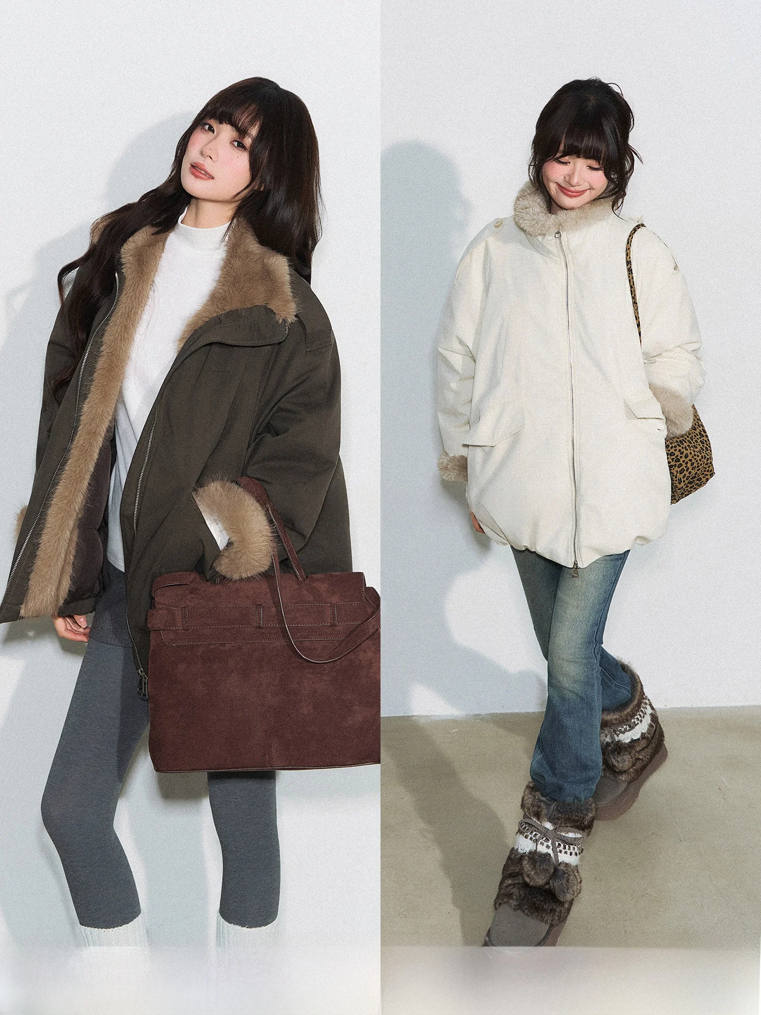 Cloud Fuzz Warm Embrace Lazy Высококачественная свободная парка средней длины Jaet Лоскутная парка с мехом и бутоном цветка Женская мода
Cloud Fuzz Warm Embrace Lazy Высококачественная свободная парка средней длины Jaet Лоскутная парка с мехом и бутоном цветка Женская мода