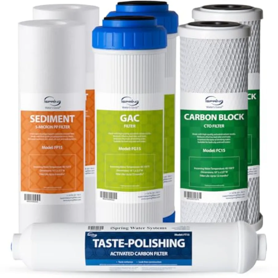 F7-GAC NSF Certified Replacement Cartridge Pack 7-Count for Standard 5-Stage Reverse Osmosis RO Systems
F7-GAC NSF Certified Replacement Cartridge Pack 7-Count for Standard 5-Stage Reverse Osmosis RO Systems