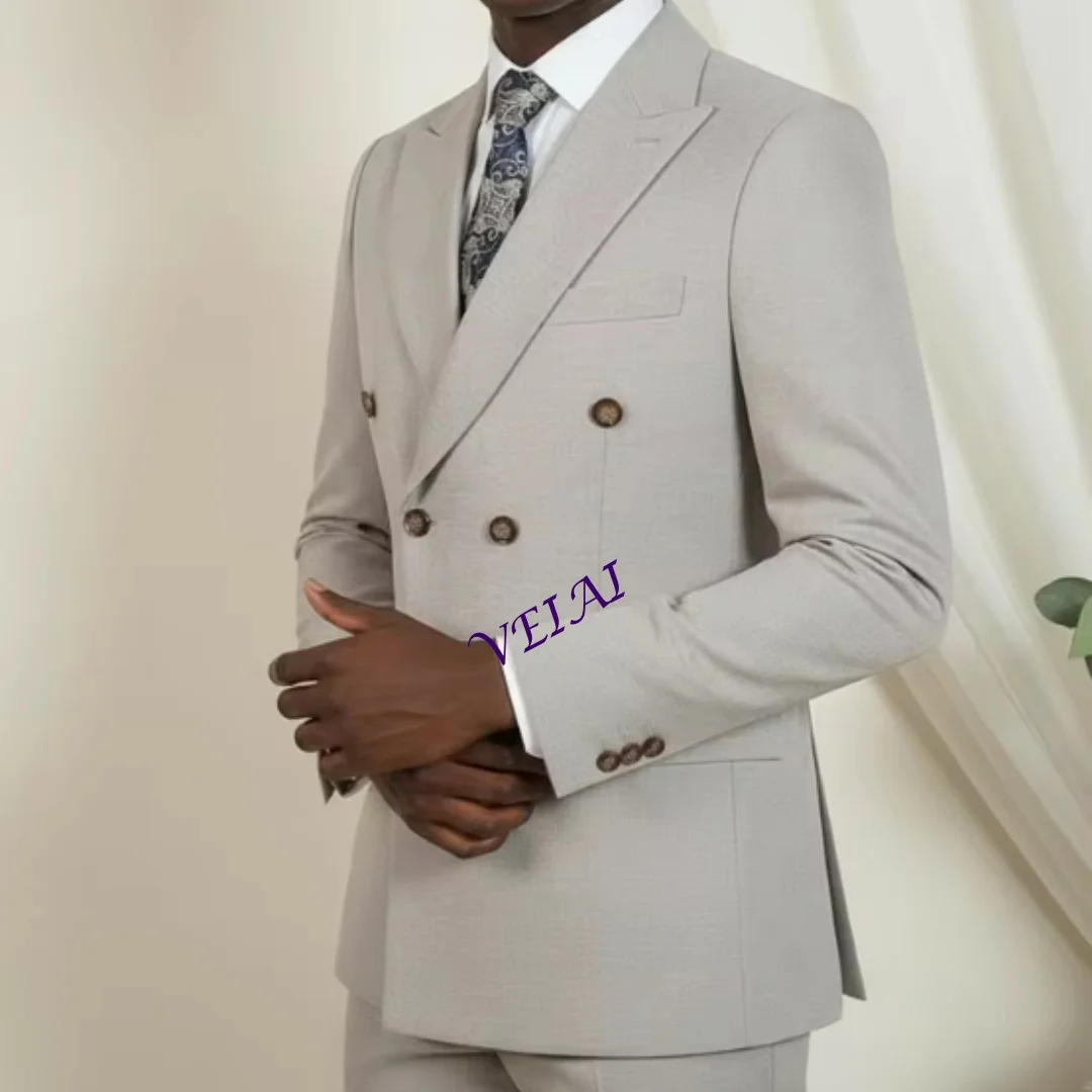 Customizednew high quality Elegant Man Suit 2 Pcs Set beige gray Modern Wedding Party Suits for Men Stylish Business office suit
Customizednew high quality Elegant Man Suit 2 Pcs Set beige gray Modern Wedding Party Suits for Men Stylish Business office suit