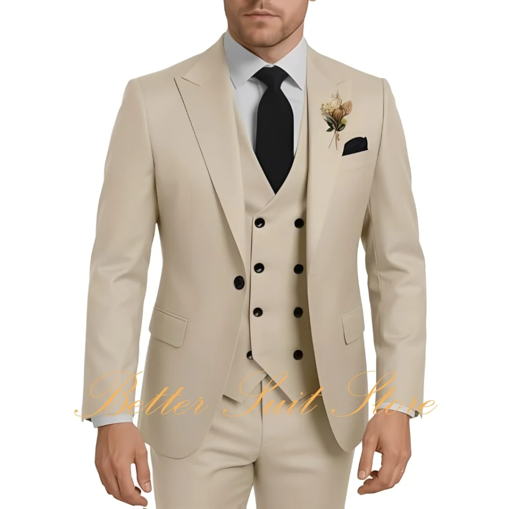Men's Suits 3 Piece Set Wedding Groom Tuxedo Slim Fit Blazer Vest Pants One Button Jacket Formal Men Suit Set
Men's Suits 3 Piece Set Wedding Groom Tuxedo Slim Fit Blazer Vest Pants One Button Jacket Formal Men Suit Set