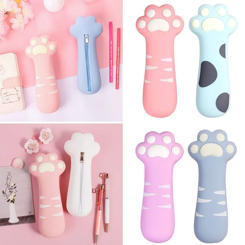 Cute Silicone Cat Paw Pencil Case Candy Color Large Capacity Cosmetic Bag Cartoon Stationery Storage Pouch Children's Gift
Cute Silicone Cat Paw Pencil Case Candy Color Large Capacity Cosmetic Bag Cartoon Stationery Storage Pouch Children's Gift