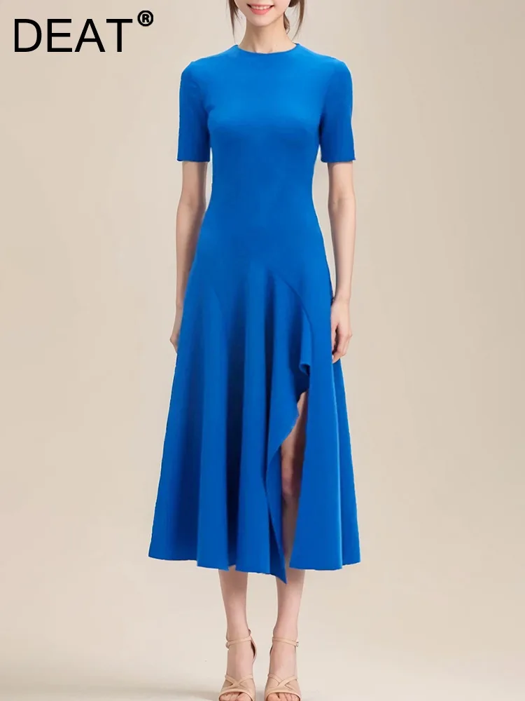 DEAT Women's Elegant O-neck Split Pleated A-line Dress 2024 Summer Solid High Waist Evening Party Dresses New Fashion 35Z652
DEAT Women's Elegant O-neck Split Pleated A-line Dress 2024 Summer Solid High Waist Evening Party Dresses New Fashion 35Z652