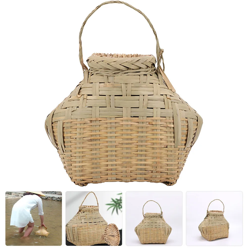 Bamboo Basket for Fish Winter Fishing Basket Portable Outdoor Shrimp Container Sturdy Multi-Function Woven Storage
Bamboo Basket for Fish Winter Fishing Basket Portable Outdoor Shrimp Container Sturdy Multi-Function Woven Storage
