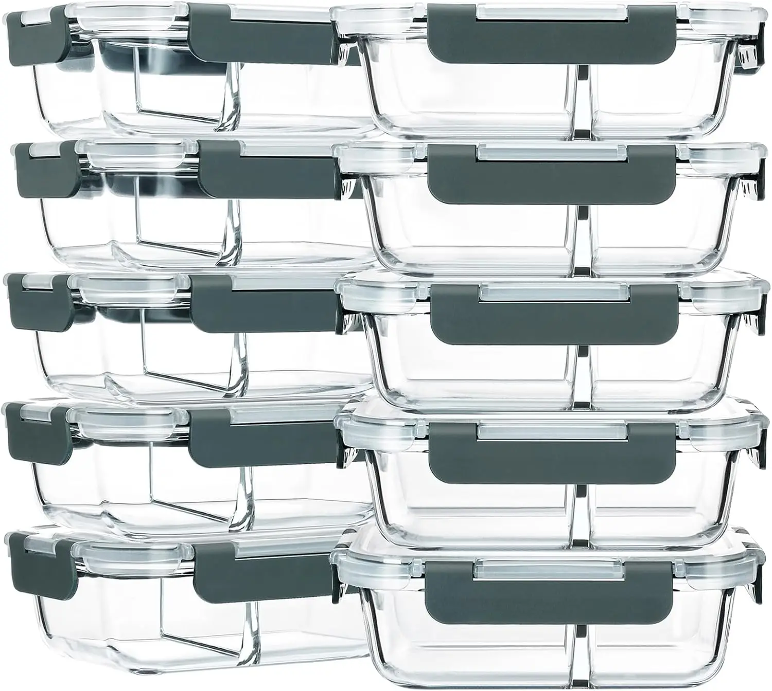 Набор из 10 стеклянных контейнеров для еды объемом 30 унций с крышками, герметичные ланч-боксы для микроволновки и морозильной камеры
Набор из 10 стеклянных контейнеров для еды объемом 30 унций с крышками, герметичные ланч-боксы для микроволновки и морозильной камеры