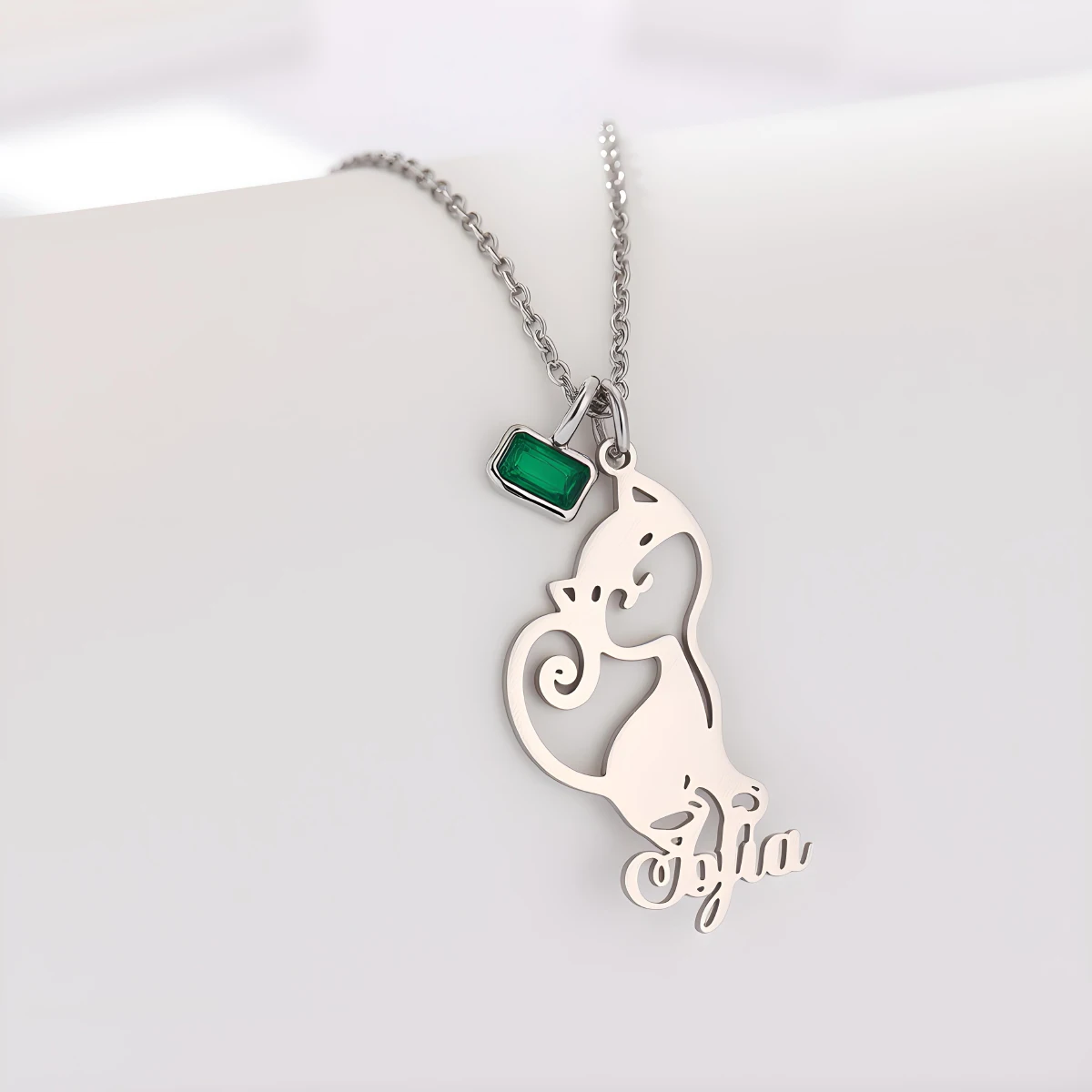 Todorova Custom Name Cute Curly Tail Cat Stainless Steel Pendant Necklace Women Animal Jewelry Christmas Gift
Todorova Custom Name Cute Curly Tail Cat Stainless Steel Pendant Necklace Women Animal Jewelry Christmas Gift