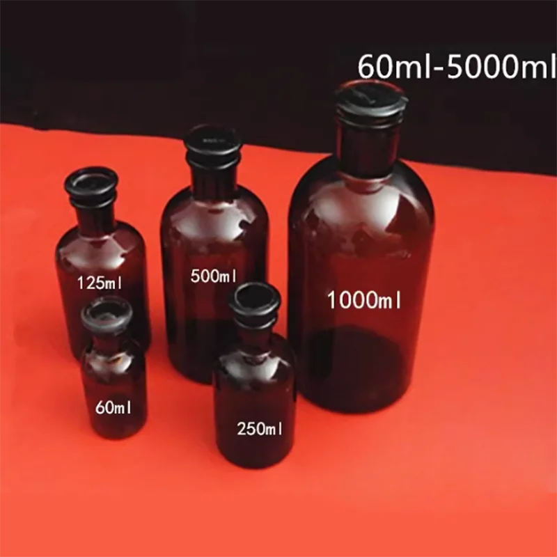 Brown small mouth bottle fine mouth bottle reagent bottle 60ml125ml250ml500ml1000mlChemical experiment instrument
Brown small mouth bottle fine mouth bottle reagent bottle 60ml125ml250ml500ml1000mlChemical experiment instrument