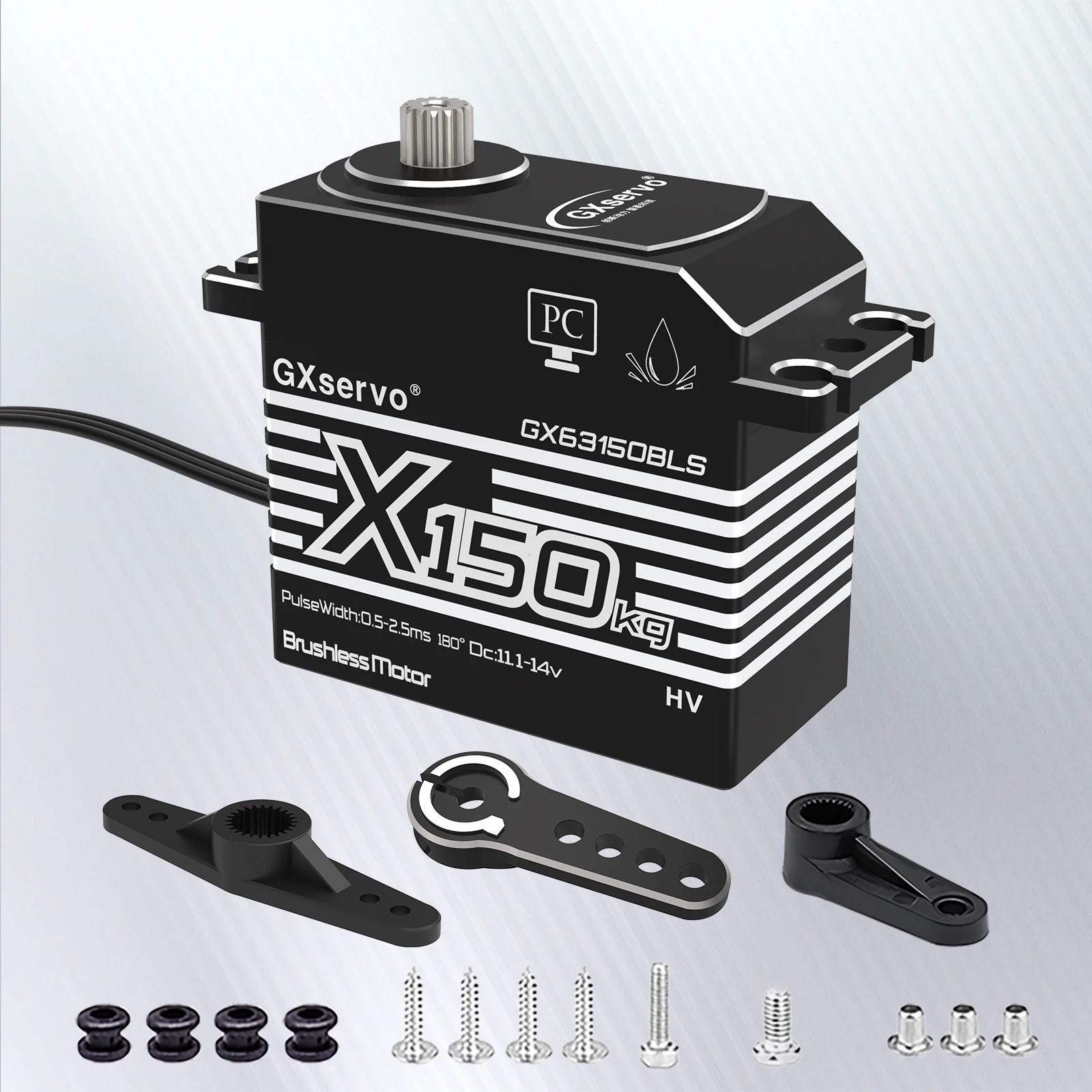 GXservo 150kg Large Torque Brushless Motor Servo For 1/5 RC Car Boat Waterproof Metal Gear Servos
GXservo 150kg Large Torque Brushless Motor Servo For 1/5 RC Car Boat Waterproof Metal Gear Servos