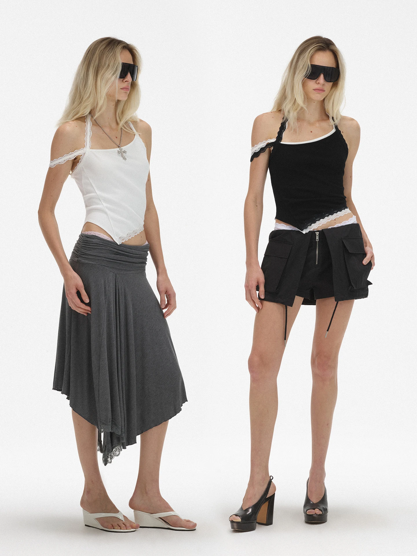 Asymmetric Lace Strap Halter Vest Saumple Study Symp Women's Slim Fit Cotton Blend Summer Outerwear Casual Style Pure Color
Asymmetric Lace Strap Halter Vest Saumple Study Symp Women's Slim Fit Cotton Blend Summer Outerwear Casual Style Pure Color