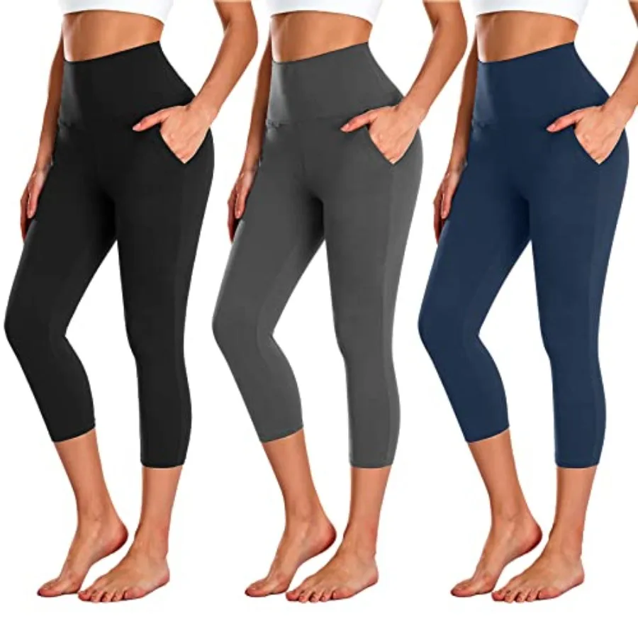 3 Pack Capri Leggings for Women with Pockets-High Waisted Tummy Control Workout Gym Yoga Pants
3 Pack Capri Leggings for Women with Pockets-High Waisted Tummy Control Workout Gym Yoga Pants