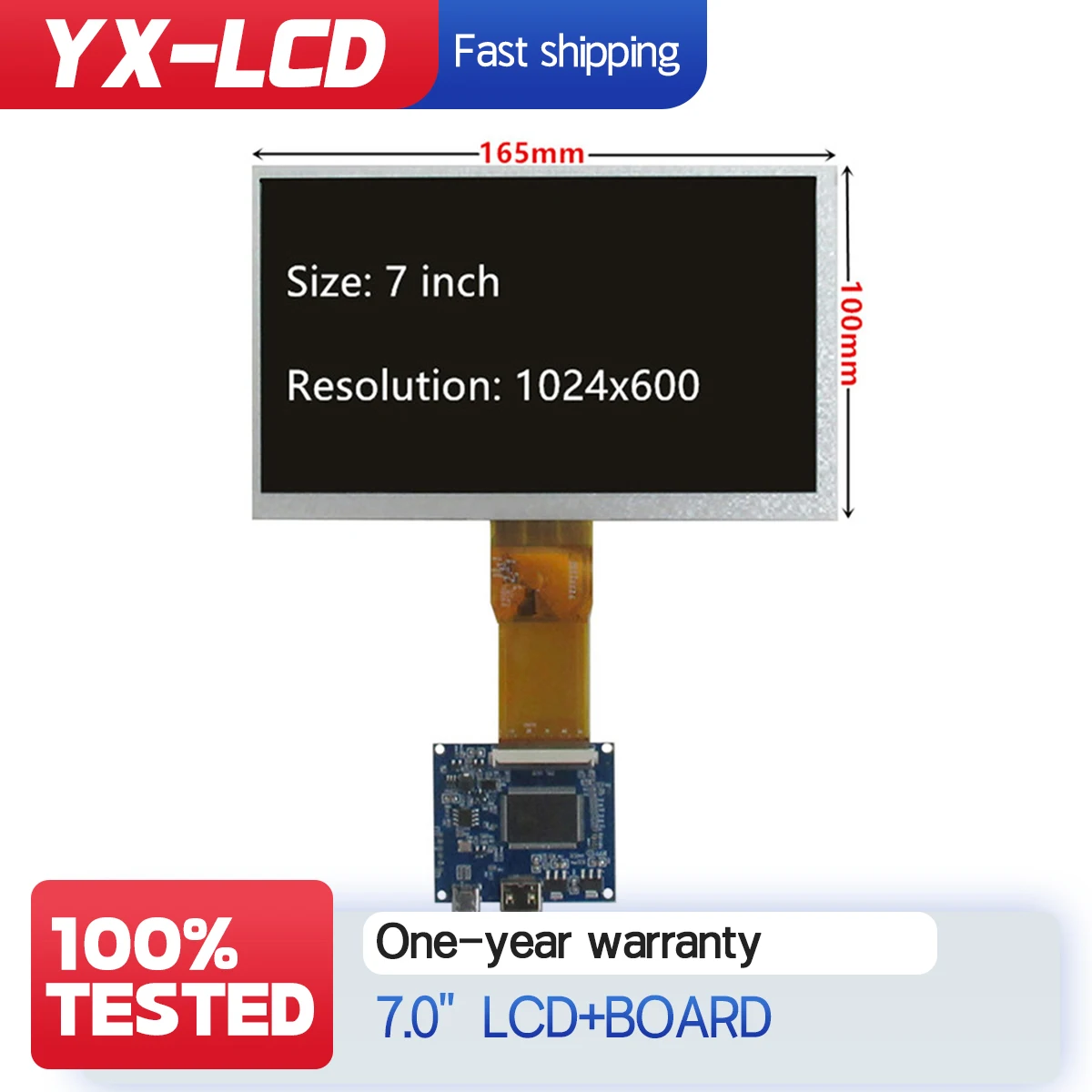 7 Inch 1024*600 Screen Display LCD Monitor Driver Control Board Mini HDMI-Compatible For Lattepanda Raspberry Pi Banana Pi PC
7 Inch 1024*600 Screen Display LCD Monitor Driver Control Board Mini HDMI-Compatible For Lattepanda Raspberry Pi Banana Pi PC